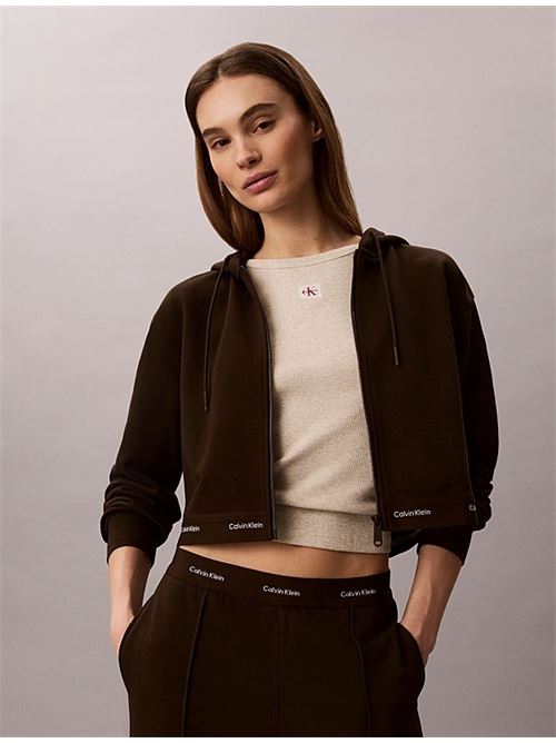 ls terry logo waist cropped fz CALVIN KLEIN JEANS | LV047G252GTO2